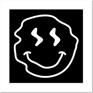 Wavey smiley face Posters and Art